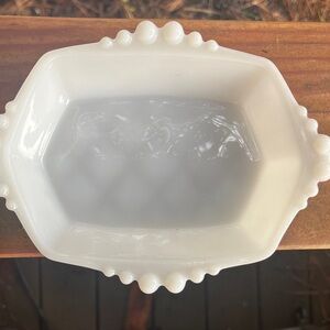 Vintage Anchor Hocking Milkglass Trinket Dish!  Lovely.